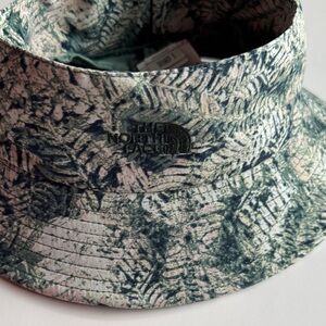 The North Face Green and Cream Bucket Hat